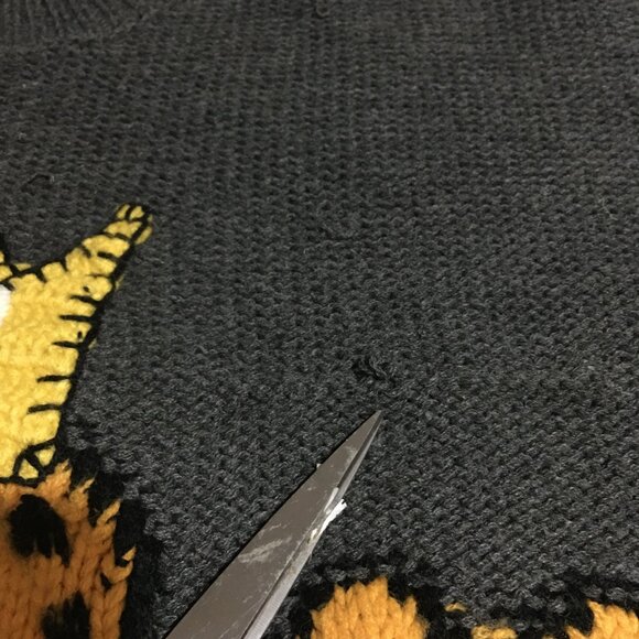 Zara Garfield Odie Womens Medium Oversized Sweater Gray Knit - Picture 3 of 8